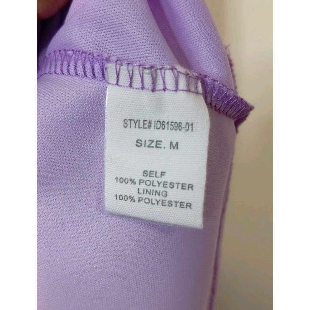 Women's Floral Boho MIni Dress Size Medium Purple Lilac - Picture 10 of 11